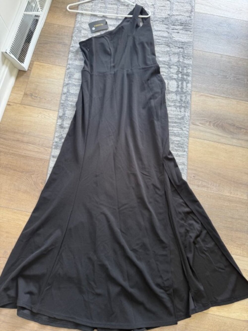 NEW Woosea Black Maxi Skirt with High Slit XL